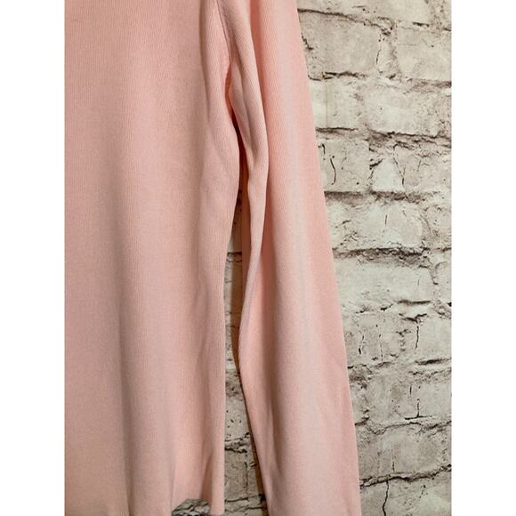 SML Design Top Womens Large Baby Pink Santana Knit Asymmetric Neckline‎ Stretch - Picture 7 of 13